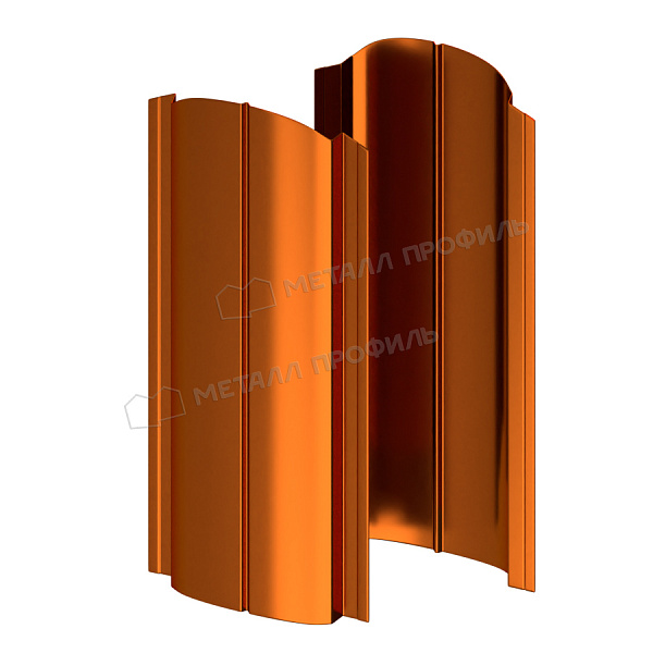 Штакетник металлический МЕТАЛЛ ПРОФИЛЬ ELLIPSE-O 19х126 (AGNETA-20-Copper\Copper-0.5), цена 207.9 ₽: заказать в Тамбове.